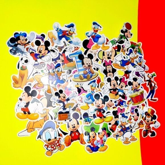 50pc brand new waterproof Disney Mickey Mouse stickers - Picture 1 of 1
